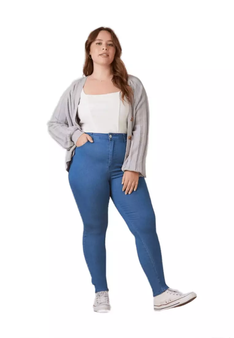 Plus size stretch skinny jeans discount
