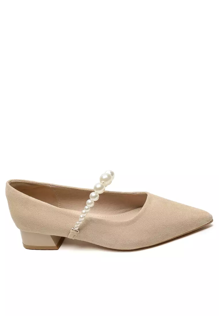Discount on Twenty Eight Shoes  shoes - SKU: Pearl Strap Microfiber Leather Mary Jane Shoes WW5153-3
