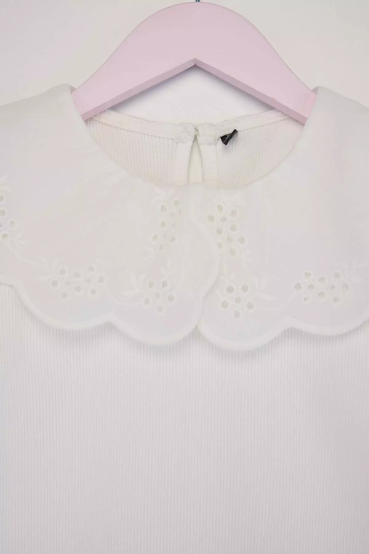 Ecru Girls' Baby Collared Knitted T-Shirt Tkdss26Ts00052