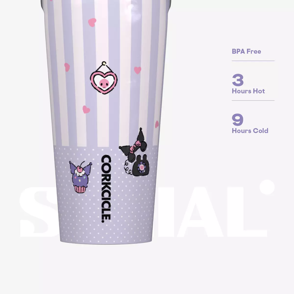 Corkcicle + Sanrio Characters - Kuromi Cozy Corner Tumbler