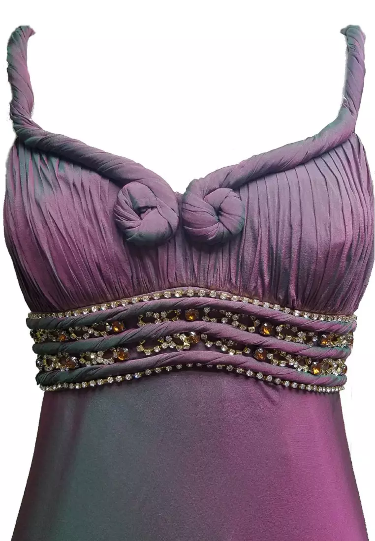 ANNE F Feminine Beauty Yarn Dye Chiffon Beaded Evening Gown 2026 | Buy ANNE  F Online | ZALORA Hong Kong