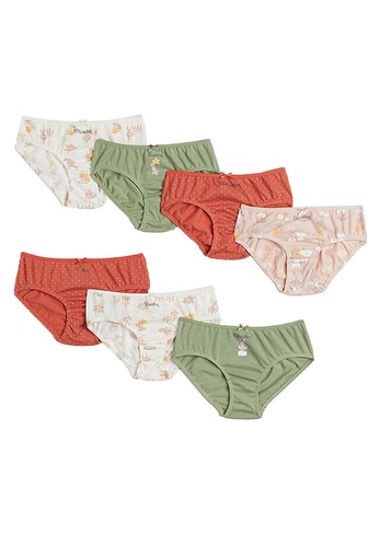 H&M white and pink and orange and green and multi 7-Pack Cotton Briefs D9405KA754E3A1GS_1