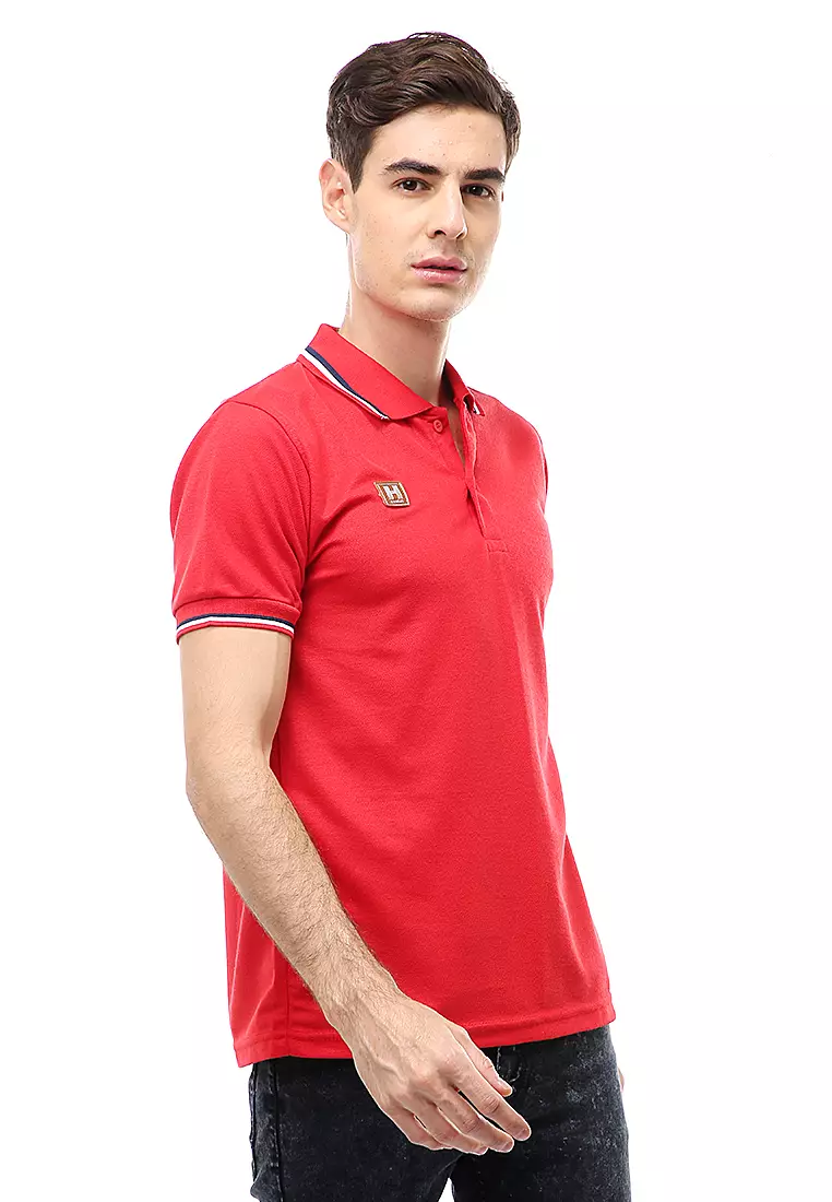 Jack Atasan Formal Kaos Polo Pria Short Sleeve Material Cotton ORIGINAL - Red