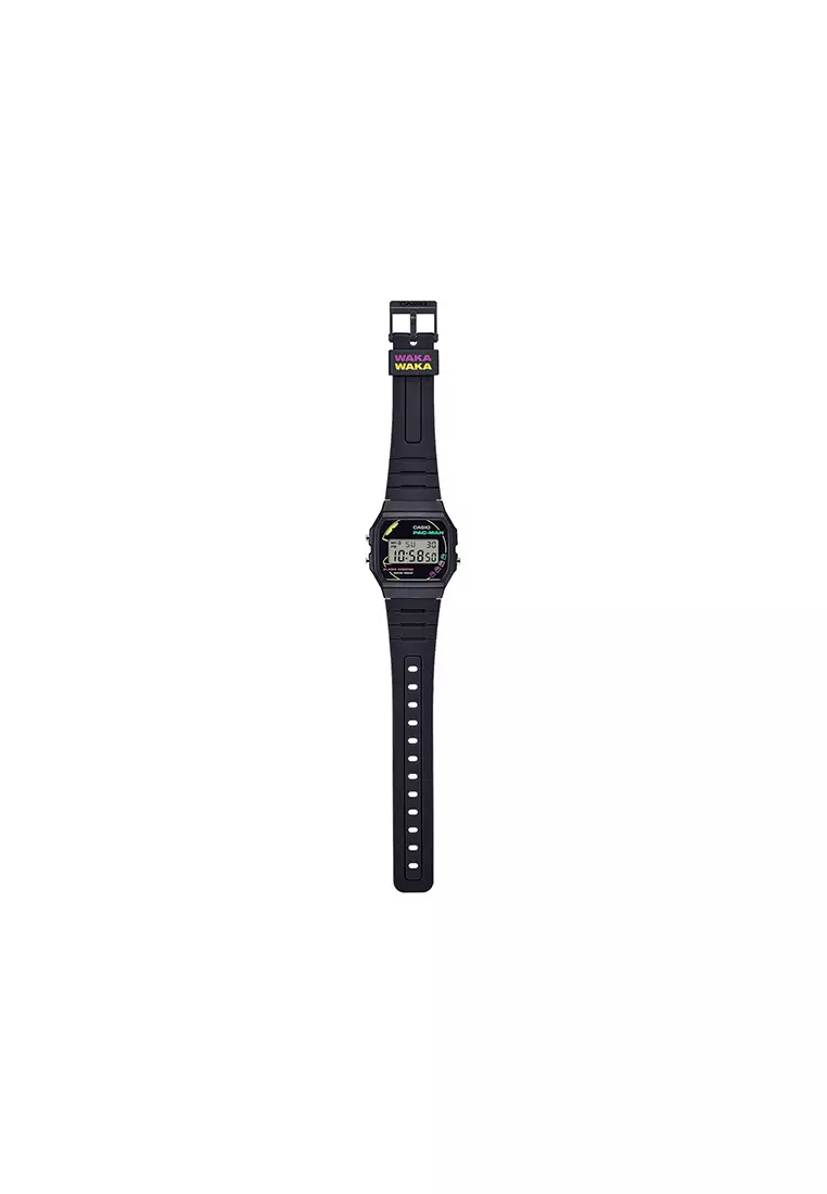 Pac-Man Collaboration F-91WPC-1A Unisex Digital Watch Black Resin Strap