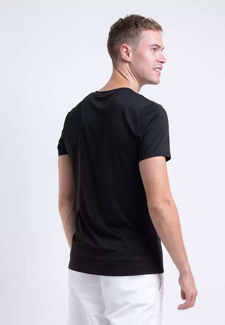 Forest Dri-Fit Quick Dry T Shirt Men Round Neck Sports Tee - 23750-01Black