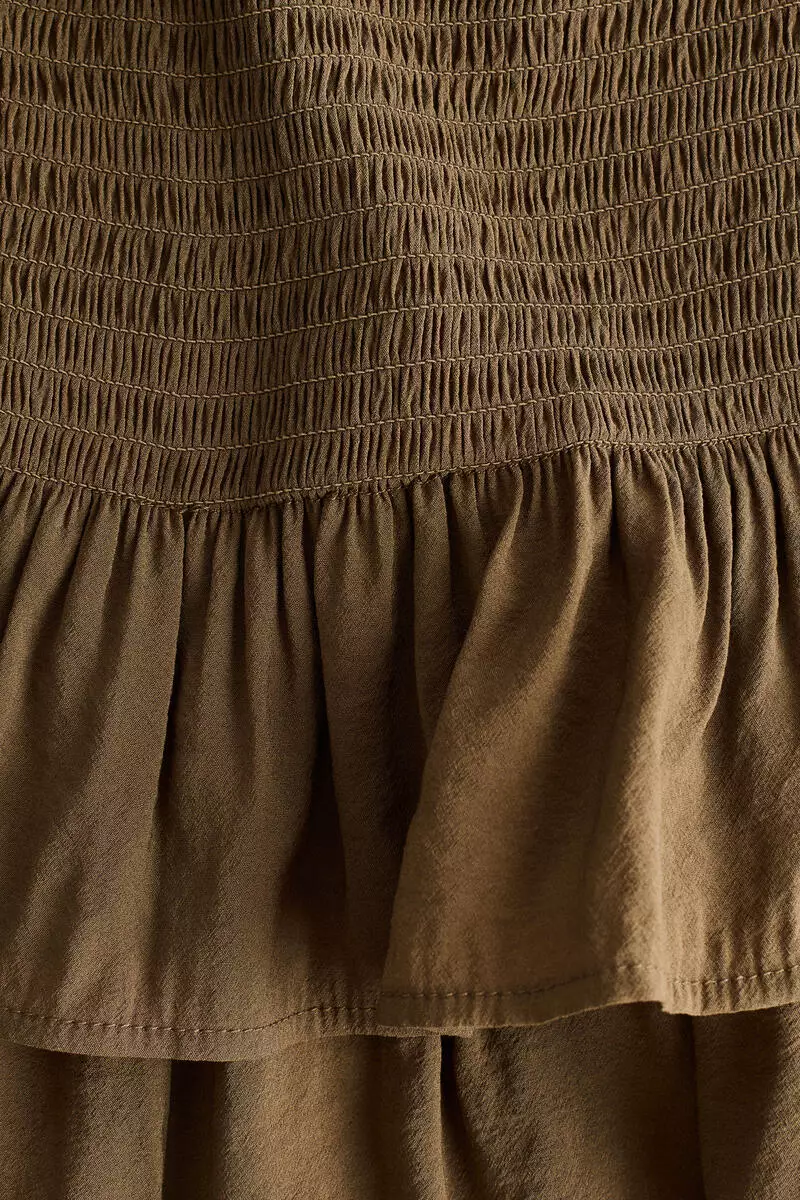 Frill-trimmed bandeau jumpsuit