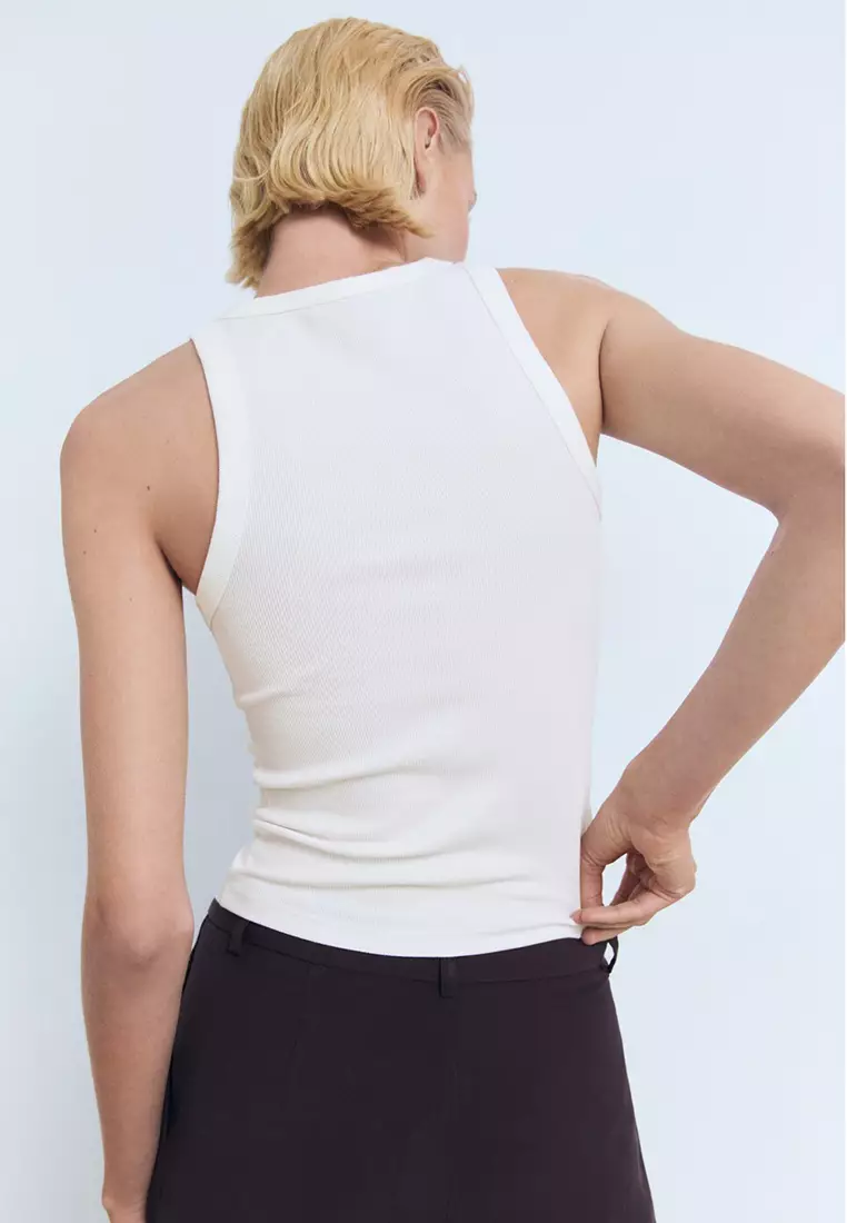 Ribbed Cotton-Blend Top