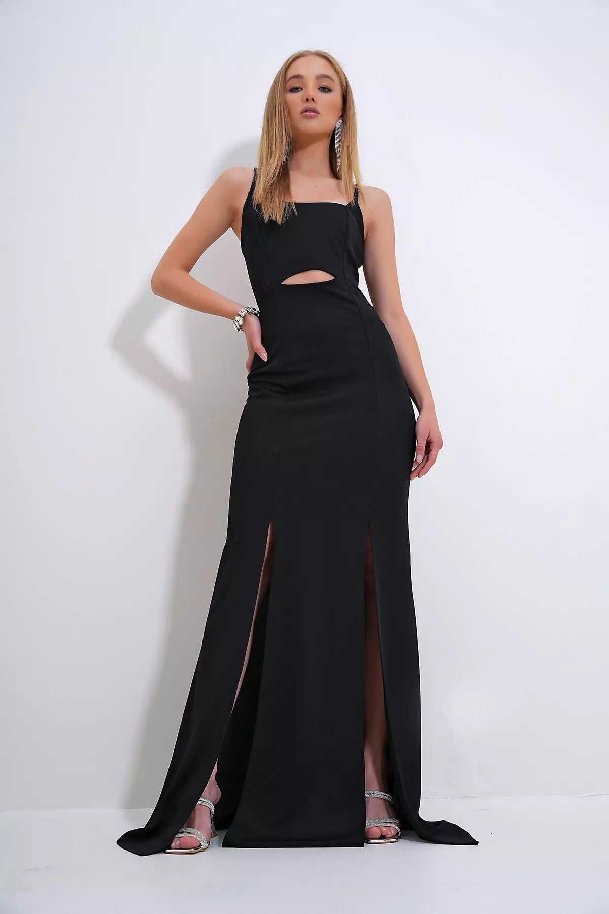 Cut-Out Slit Dress