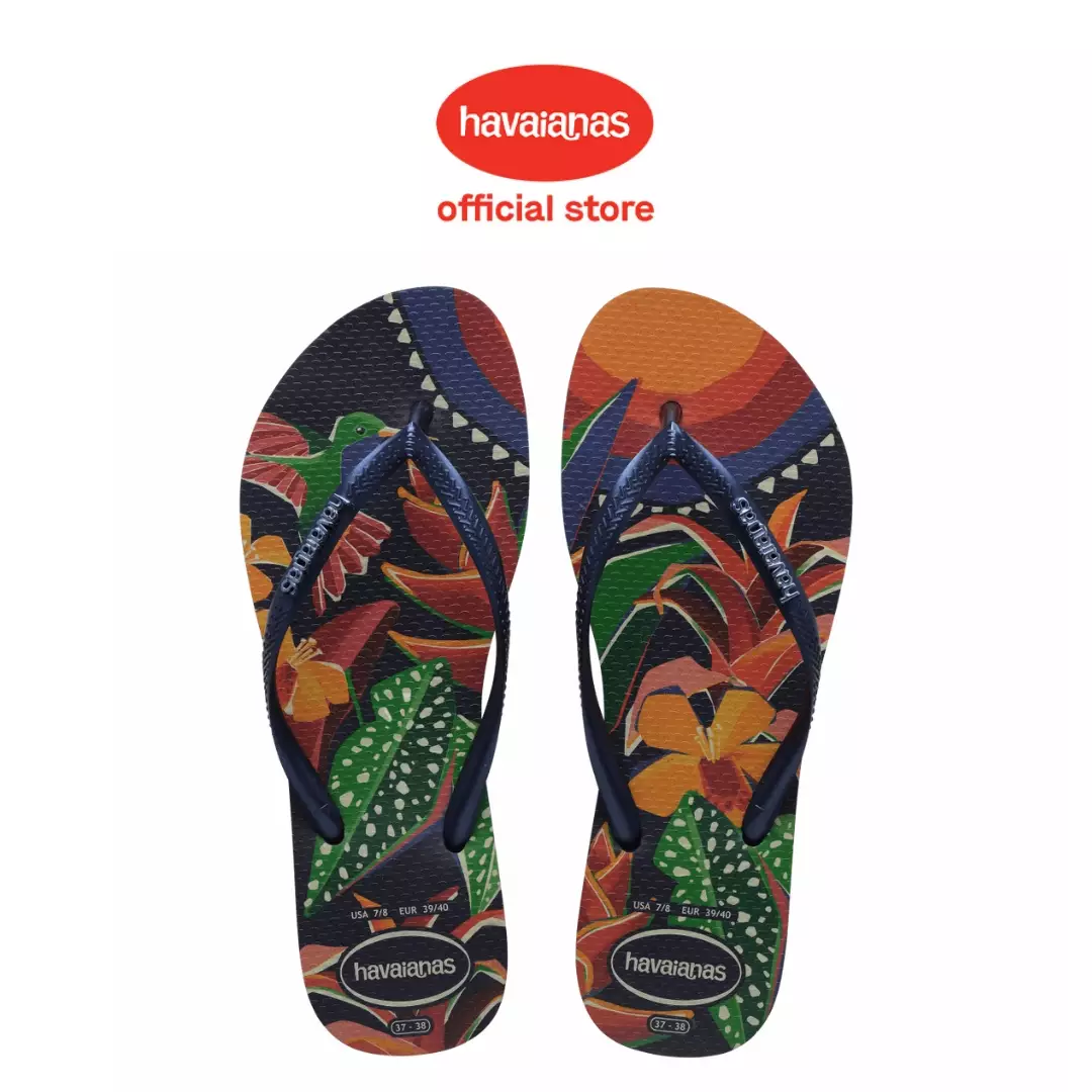Jual Havaianas Havaianas 4368 Slim Tropical - Navy/Navy - Sandal Wanita ...