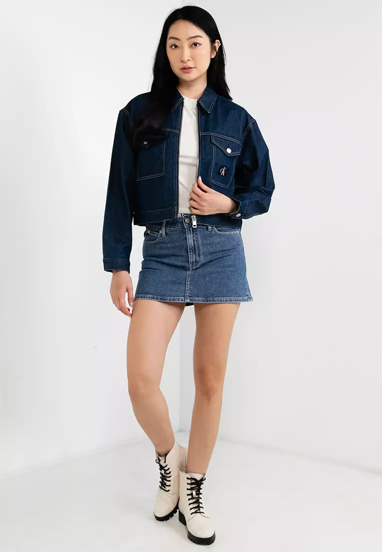 Calvin klein jeans hotsell classic colorblock trucker jacket