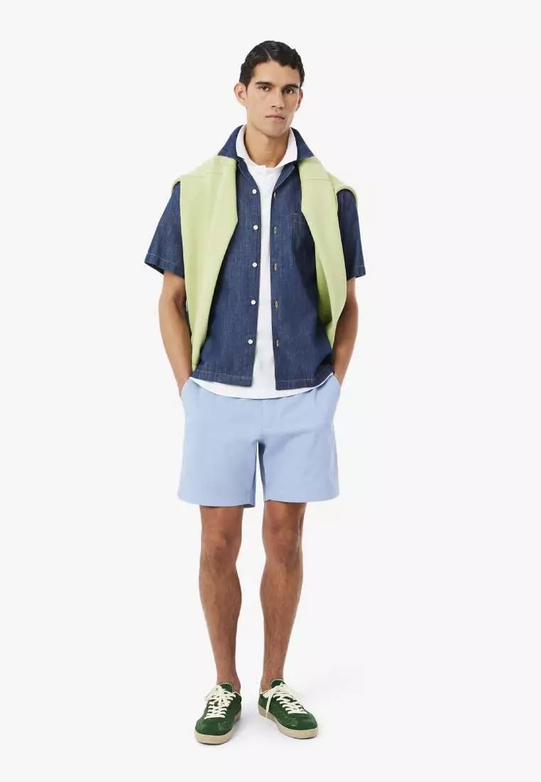 Classic Fit Embroidery Detail Petit Pique Polo Shirt