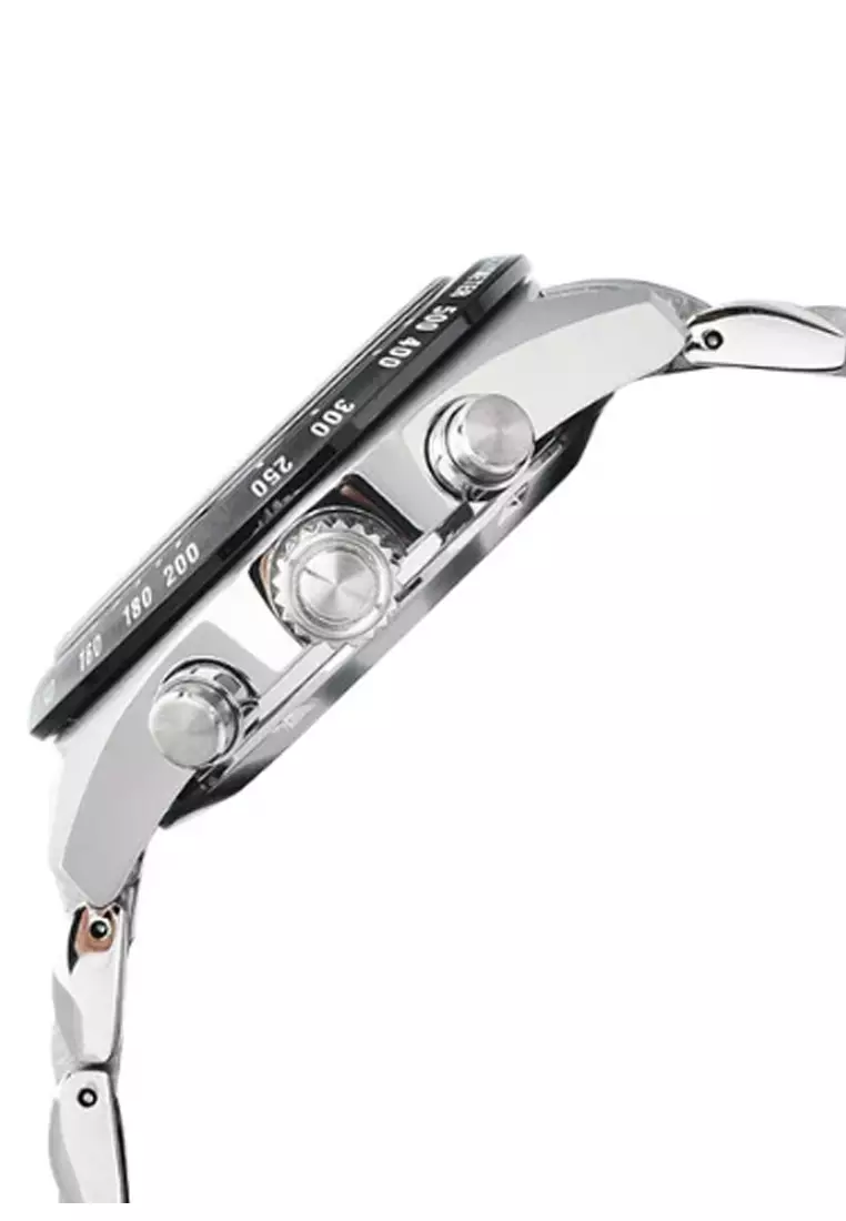 Jam Tangan Pria Seiko SSC933 SSC933P1 Strap Stainless Steel Silver Green Dial Speedtimer SeiTona Solar Chronograph Prospex Original Garansi Resmi