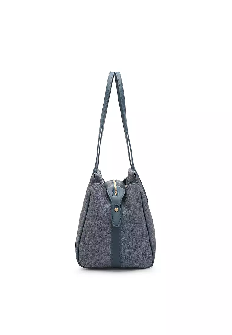 Women's Top Handle Bag / Sling Bag / Crossbody Bag / Shoulder Bag (Tas Tangan Wanita / Tas Selempang Wanita / Tas Bahu Wanita) - Biru