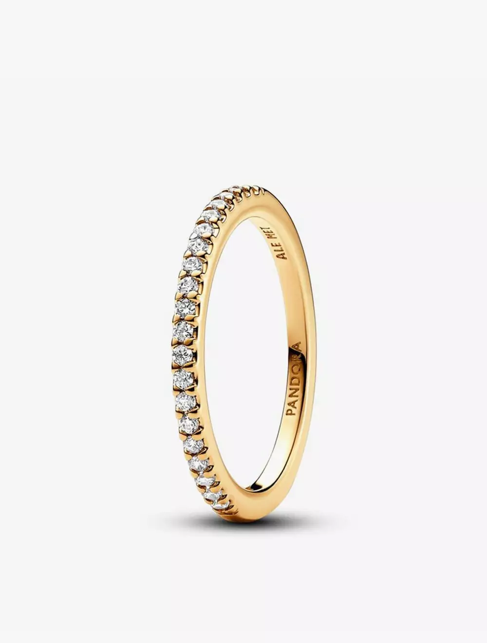 Jual PANDORA 14k Gold-plated ring with clear cubic zirconia