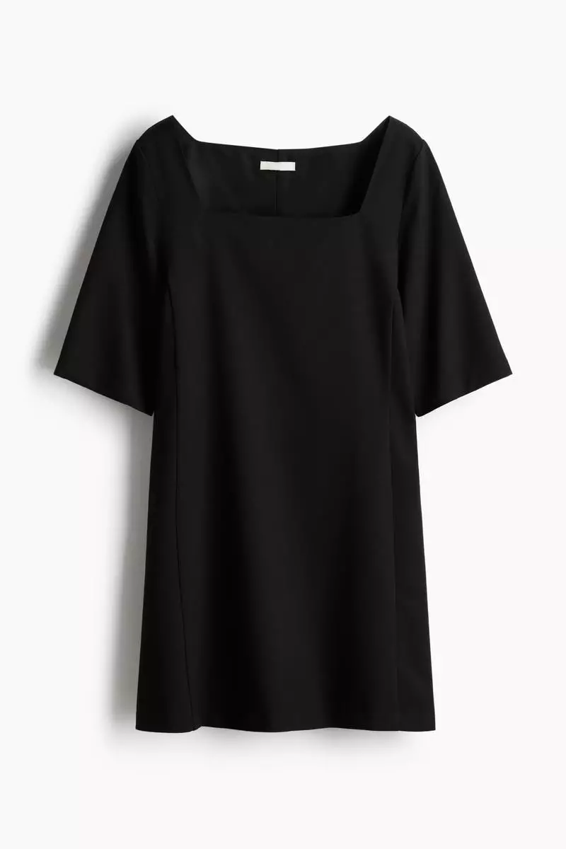 Twill shift dress