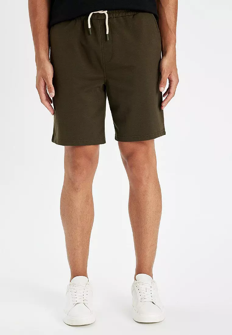 DeFacto Regular Fit Basic Plain Bermuda Shorts With Pockets