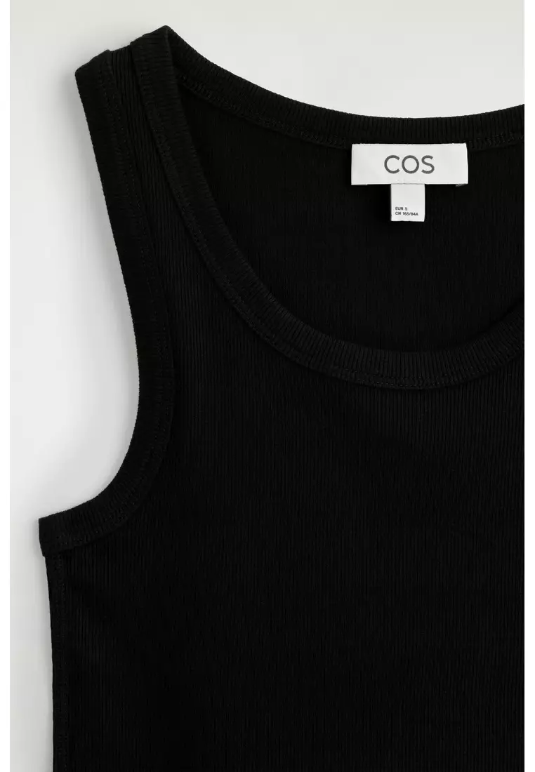 RIBBED COTTON TANK TOP