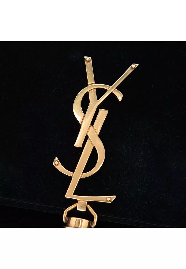 Pre-Loved Saint Laurent Suede Monogram Kate 99 Tassel Bag