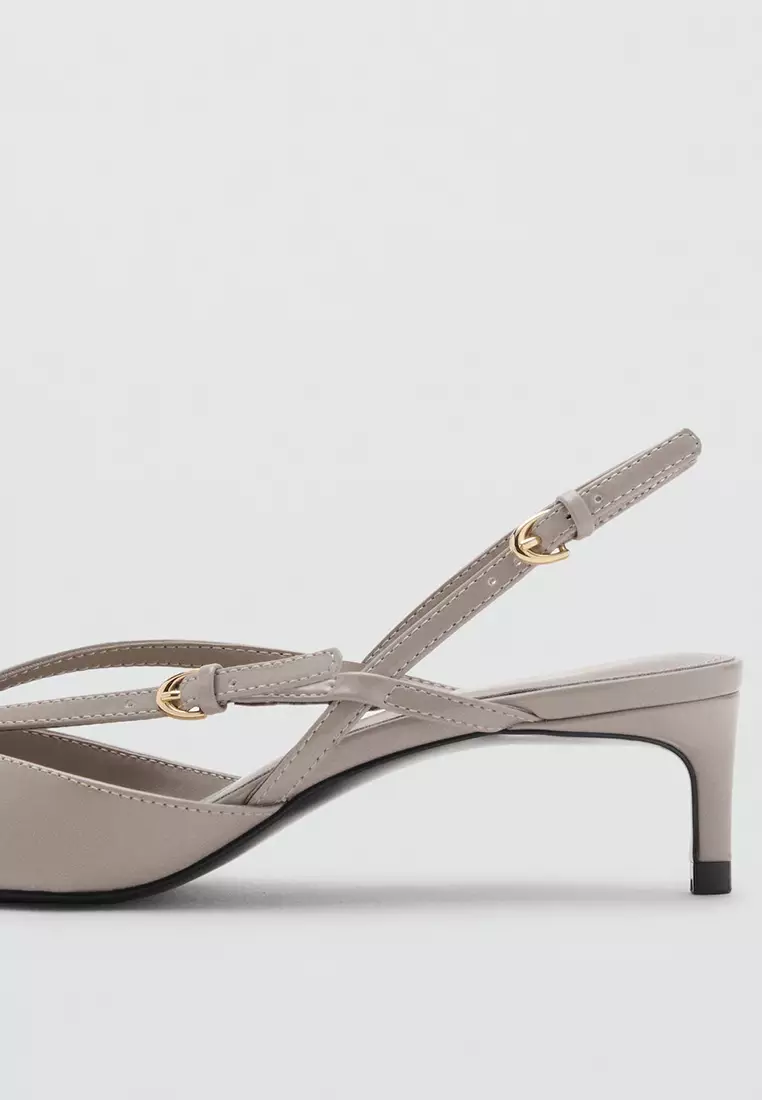 Kitten-Heeled Strappy Shoes