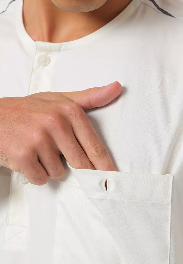 Kemeja Koko Pria Lengan Panjang BELARUS LIGHT BEIGE Baju Muslim Pria