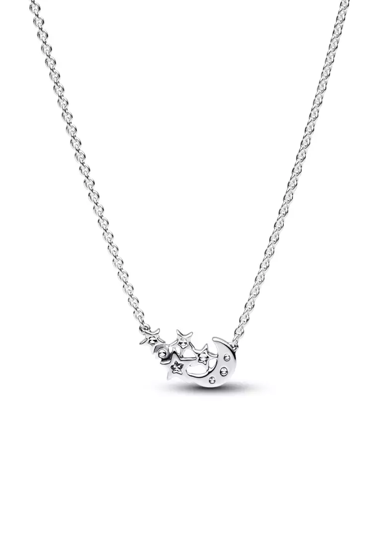 Pandora Sparkling Moon & Star Collier Necklace (45cm)