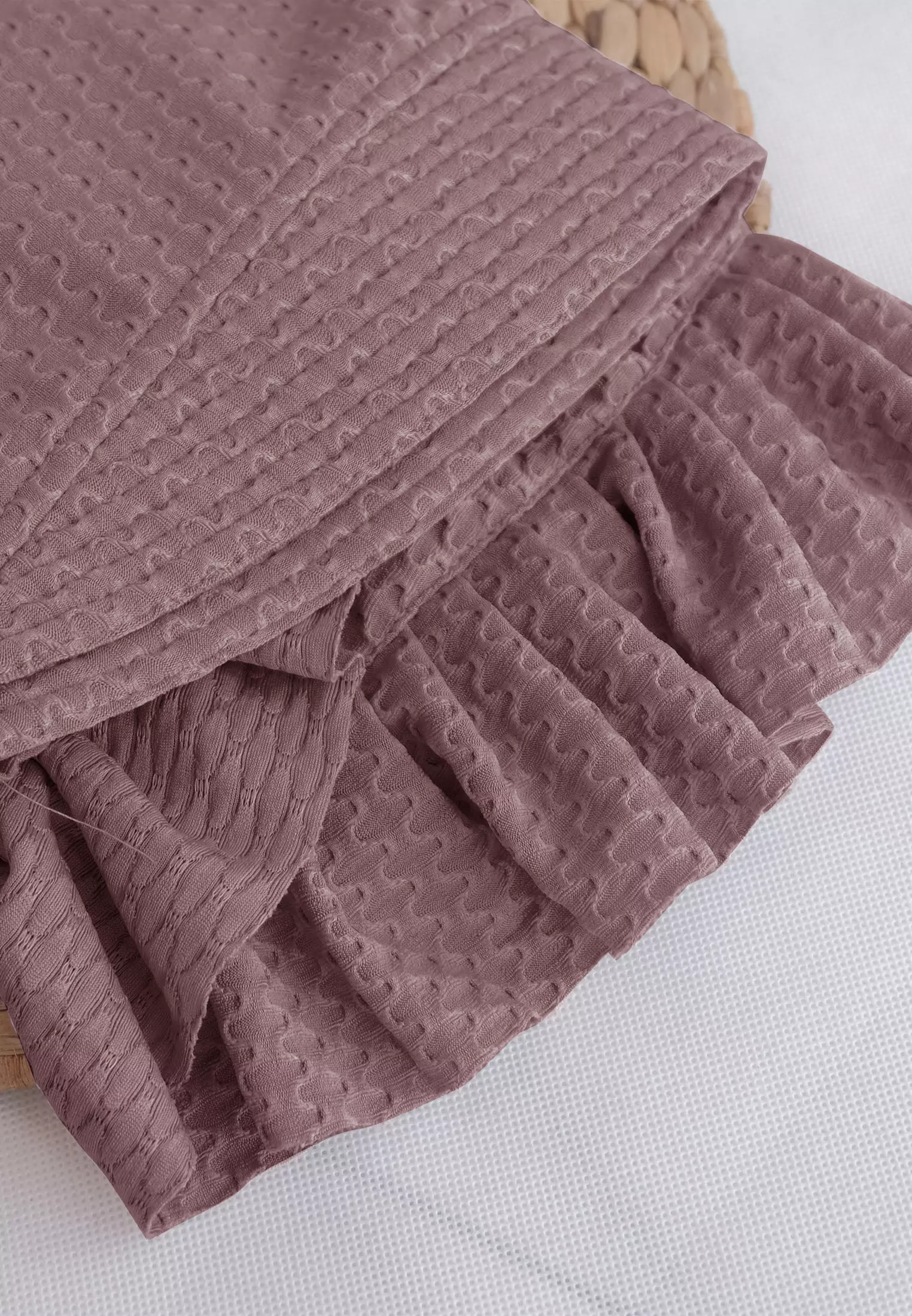 Cotton Bee - Sabeen Bergo Ruffle | Hijab Instan | Bergo Pad | Daily Hijab - Purple Melody