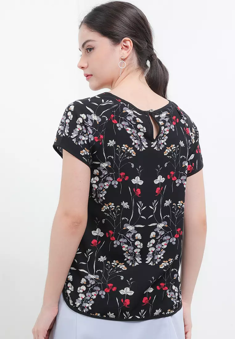 Newt Blouse In Black Print