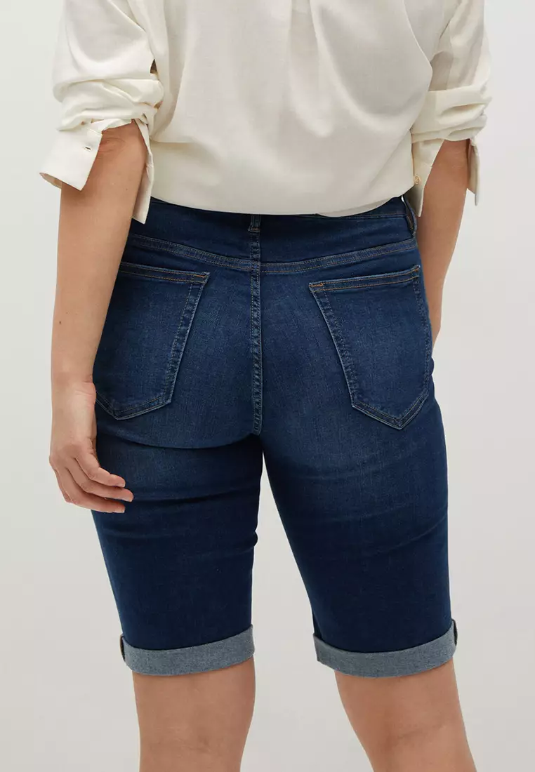 Plus size bermuda denim shorts top