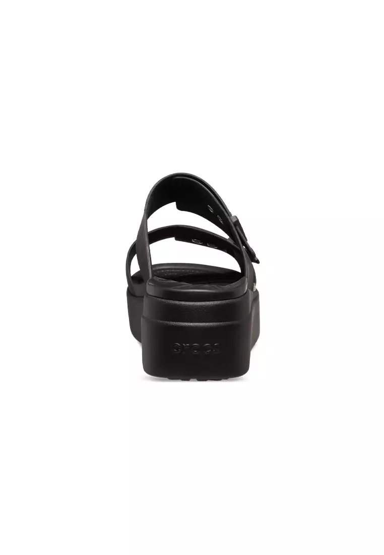 Women's Brooklyn Buckle Low Wedge in Black