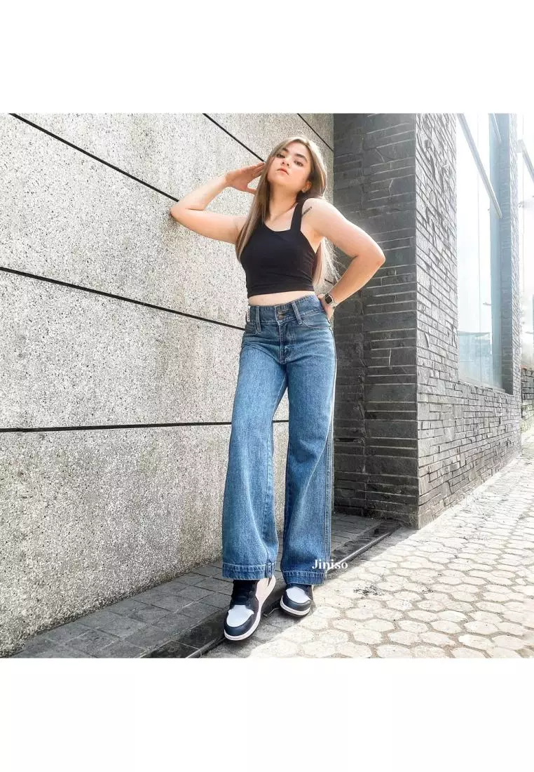 Highwaist Baggy Jeans 500 GET LOW