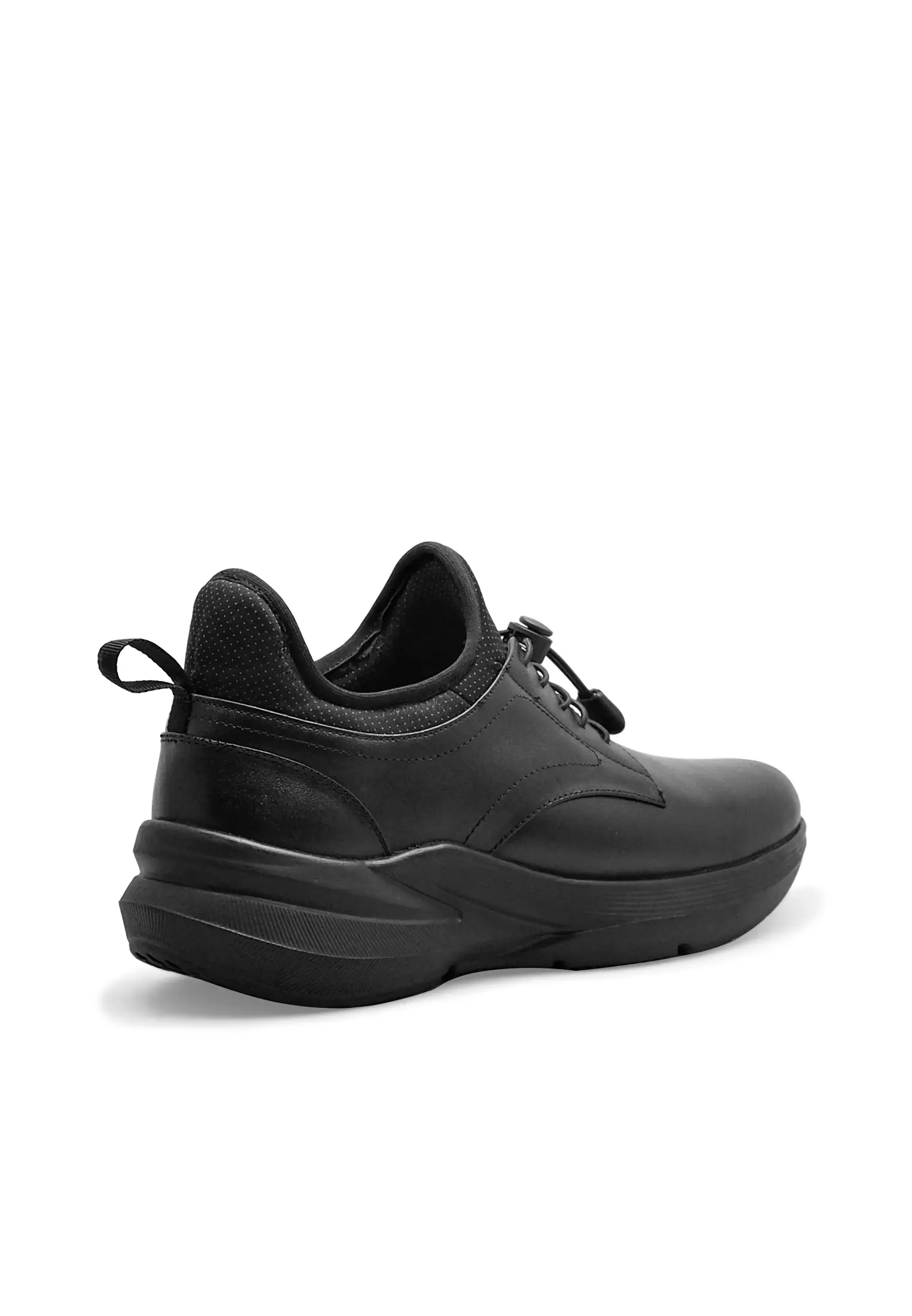 Flavio Sepatu Sneakers Casual Pria  Tali Kulit Asli  Sol Ringan  Black