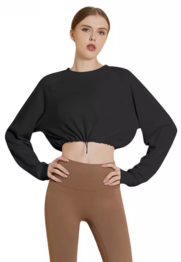 Crop top sweater sales with shirt underneath