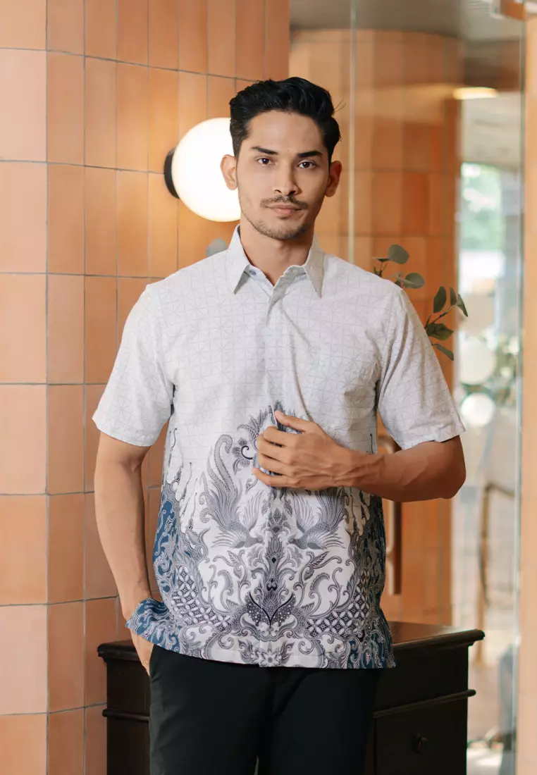 Hadinata Batik Premium Pria Kemeja Pendek Superfine Mavendra Madira