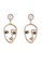 A-Excellence gold Human Face Statement Earrings B3B91AC7134D47GS_3