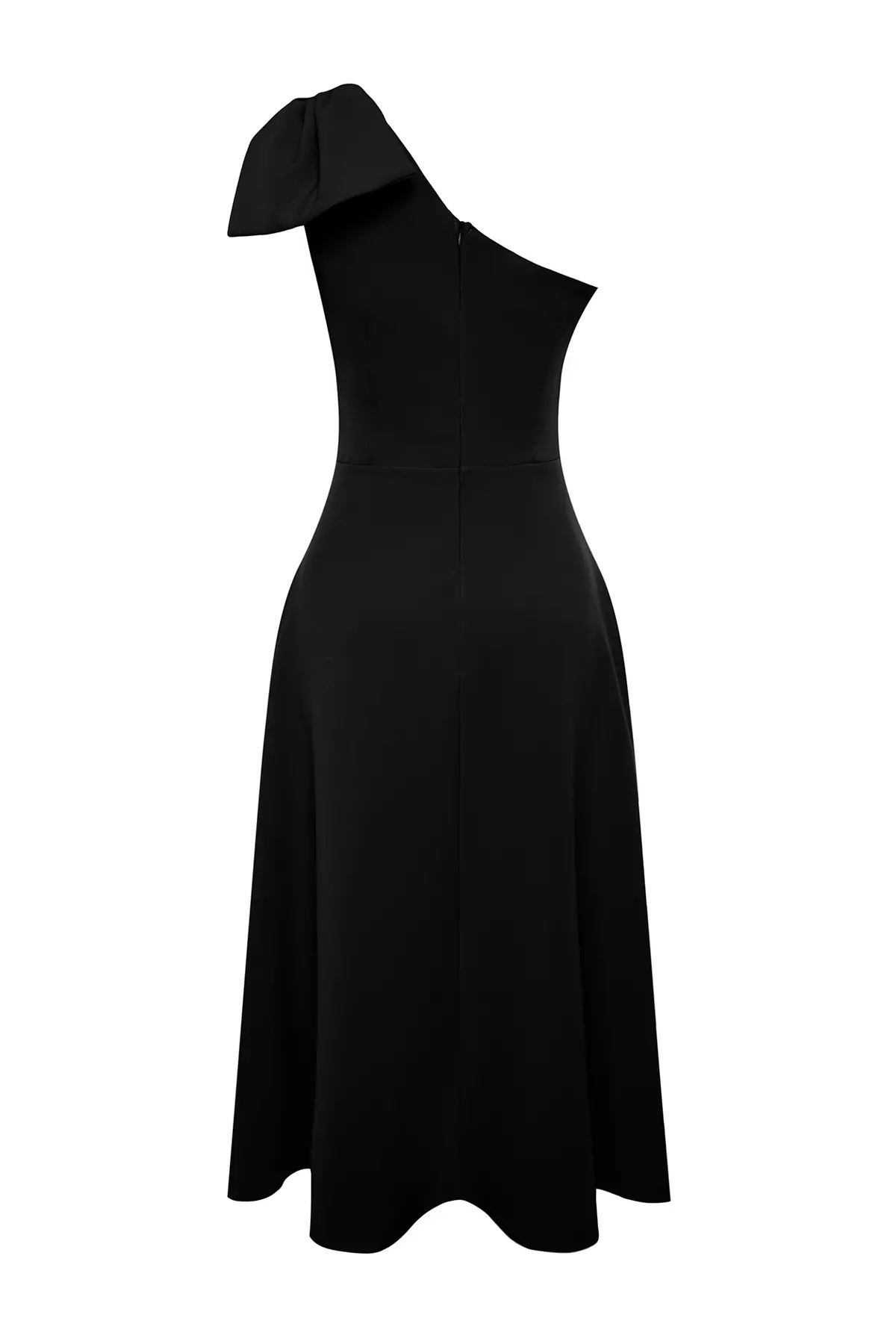 A-Cut Bow Detail Midi Dress