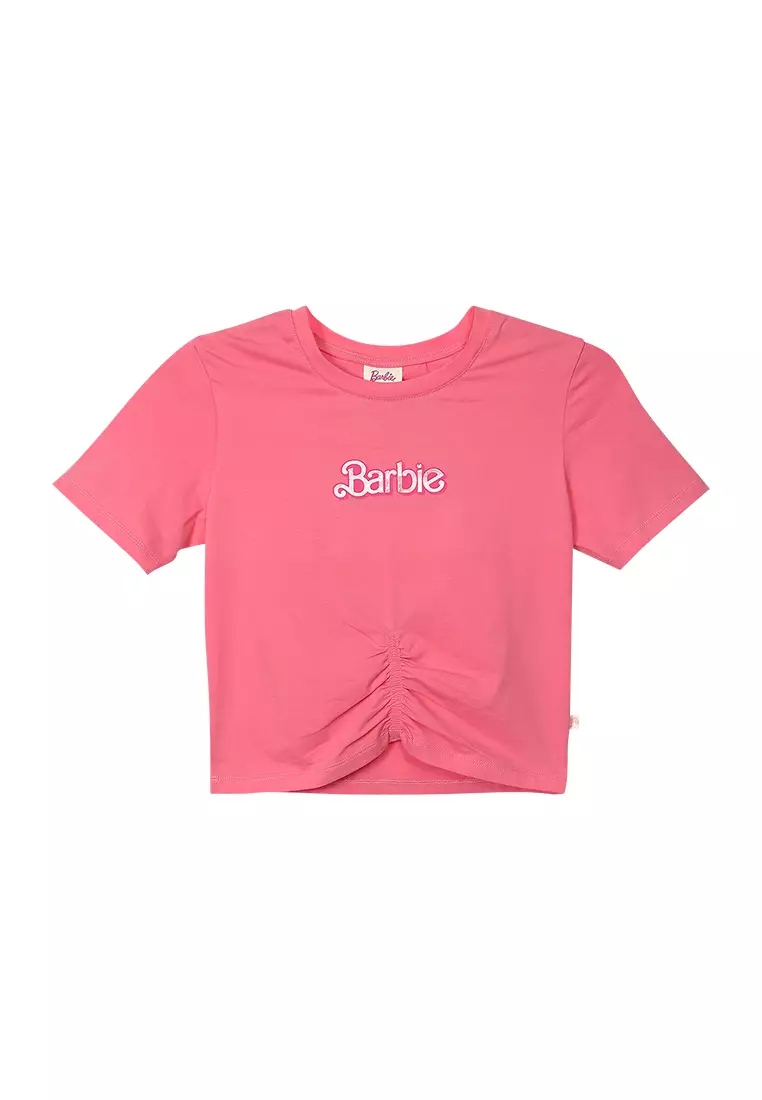 Pink barbie crop top discount