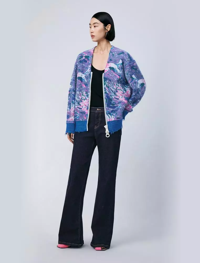 V-Neck Midi Cardigan Sweater