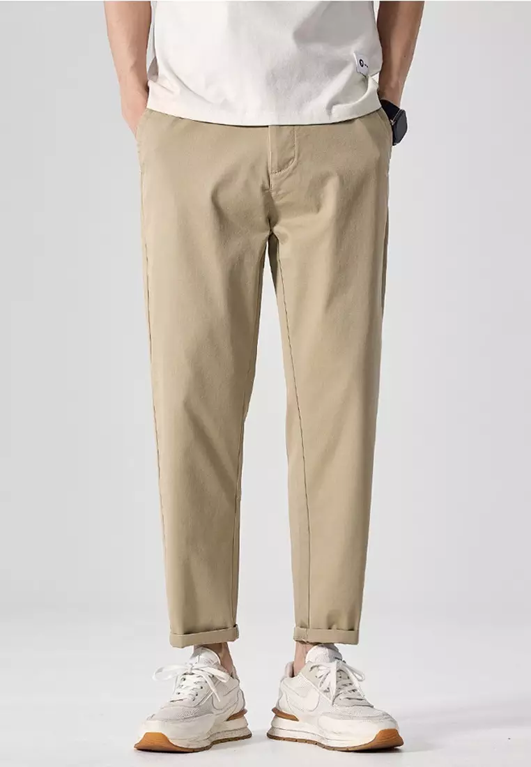 Elasticated Waist Slim Ankle Pants