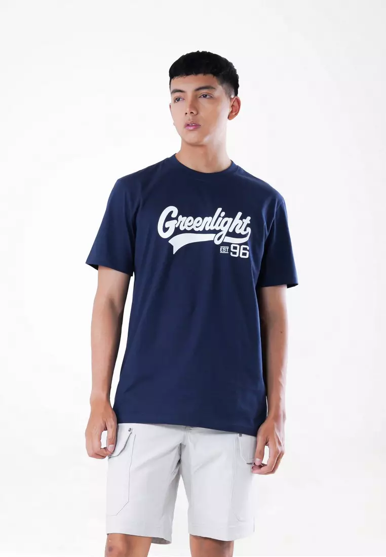 Greenlight Men's T-Shirt Short Sleeve Cotton Logo Script OL-C281223