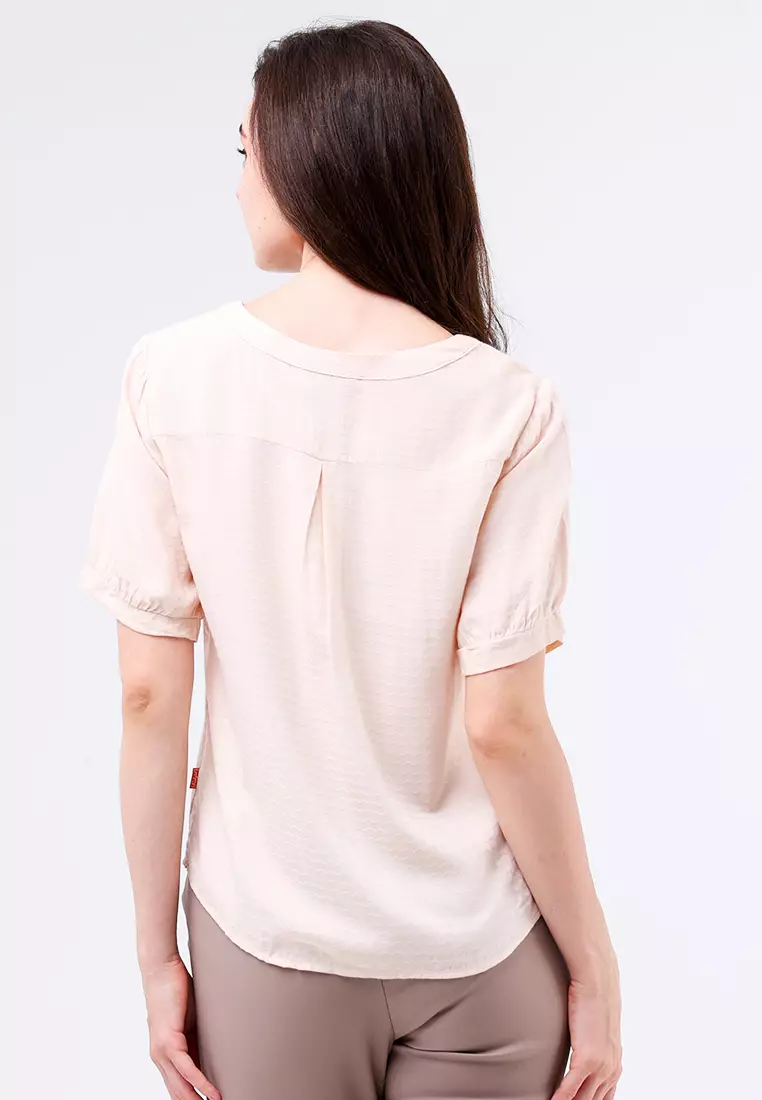 Short Sleeves Roundneck Blouse