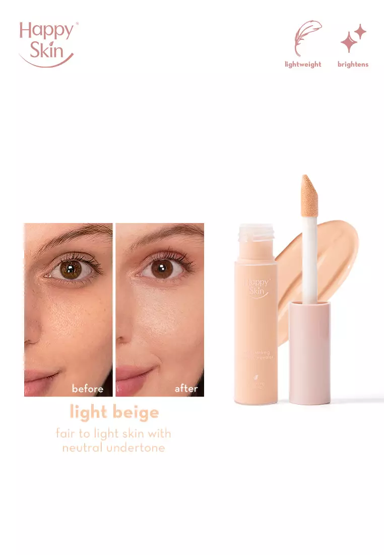 Buy Happy Skin Second Skin Multi-tasking Serum Concealer in Light Beige ...