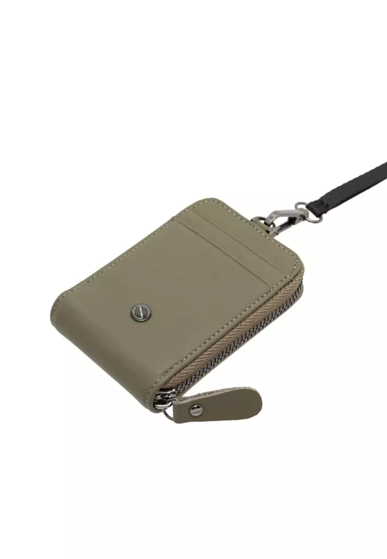 Jack Studio Leather Lanyard ID Zipper Card Holder Pouch JWB 30854