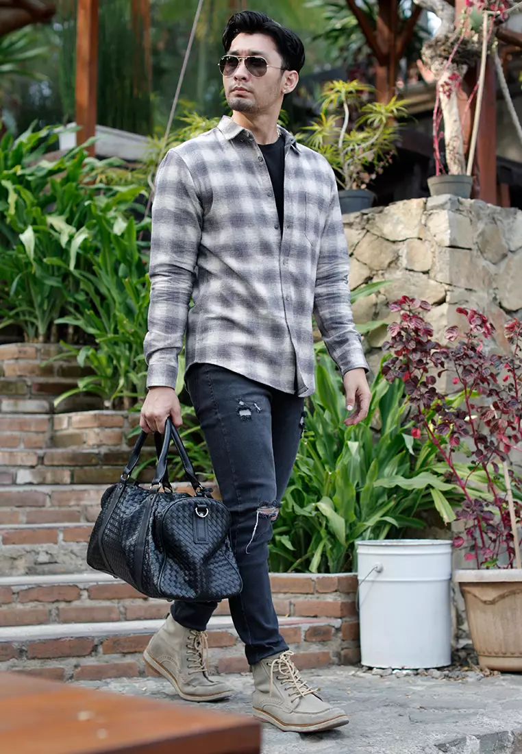 OXCON Extra Comfort Authentic Flannel Shirt Veterano Khakis