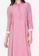 ZALORA WORK pink Contrast Cuff Dress 9C69EAAF7E38BEGS_7