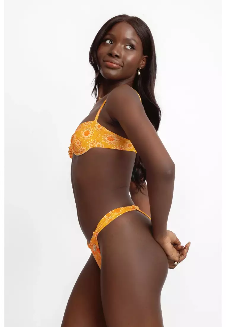 Georgia Ruched Underwire Bikini Top / Mimosa