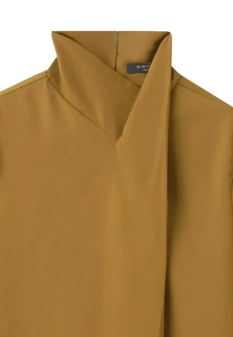 Statement High Neck Long Sleeve Shirt [AB19711]