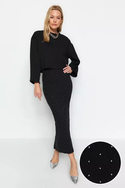 Rib Midi Skirt