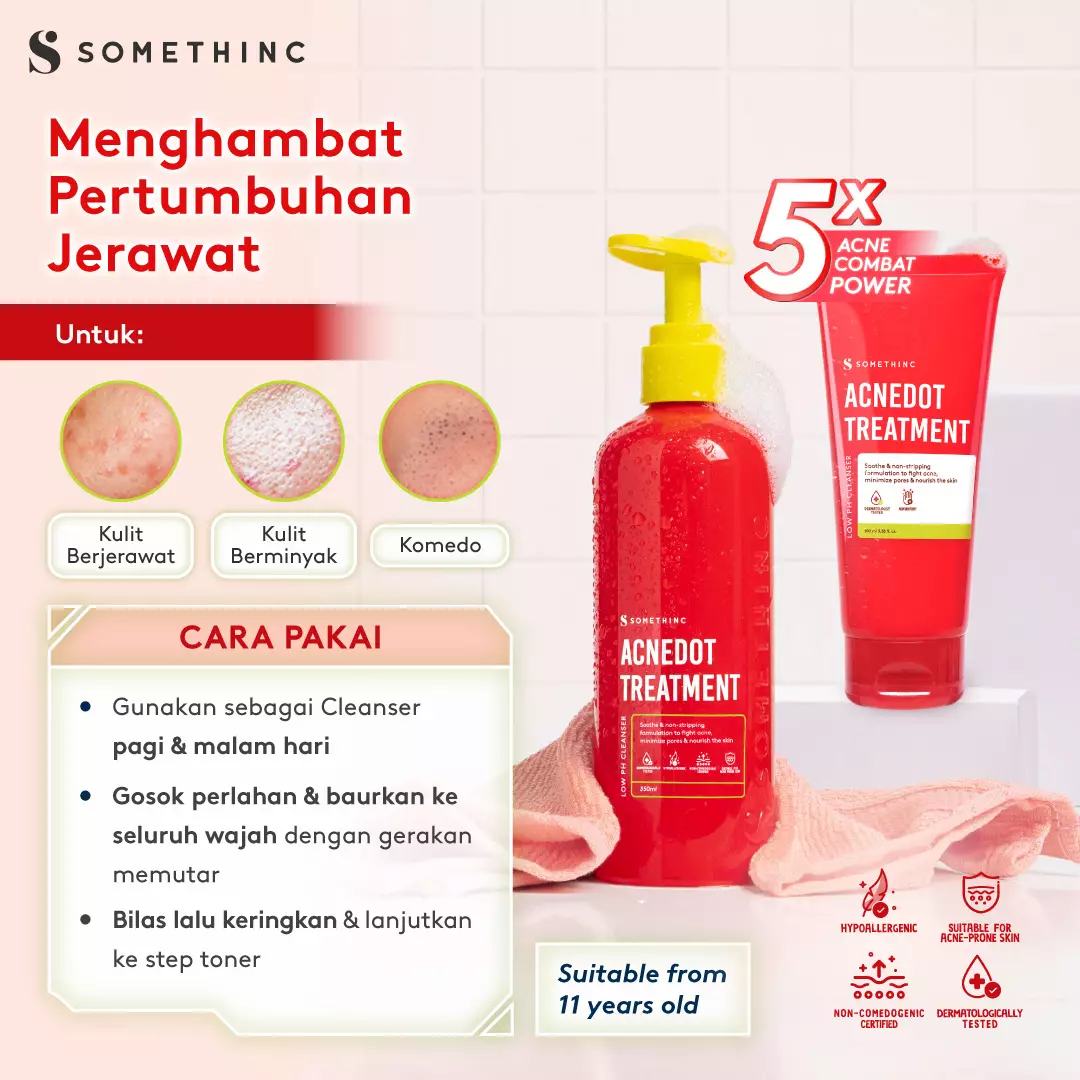 SOMETHINC ACNEDOT Treatment Low pH Cleanser - Sabun Cuci Muka Kulit Berjerawat