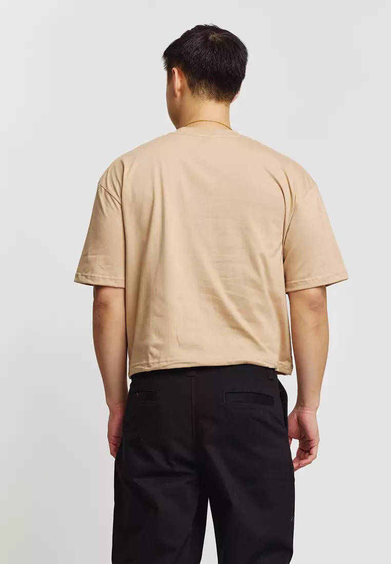 Boxy Cropped Crew Neck Tee