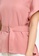 ZALORA WORK pink Slit Sleeves Top With Belt C04FFAADCE346BGS_3